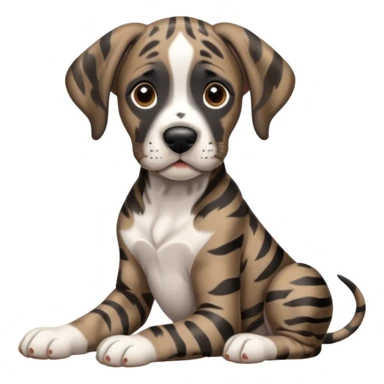 Brindle color, Great dane, puppy sticker
