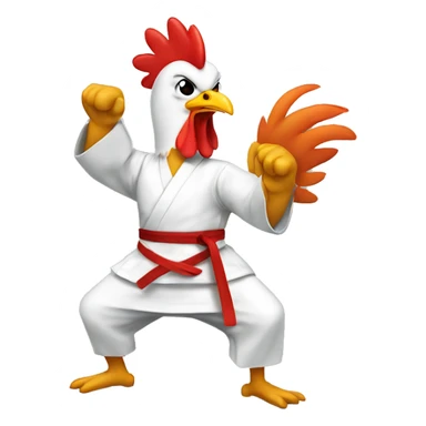 karate female chicken sticker