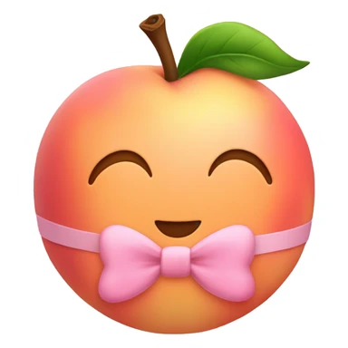Regular peach with pink bow on it  sticker