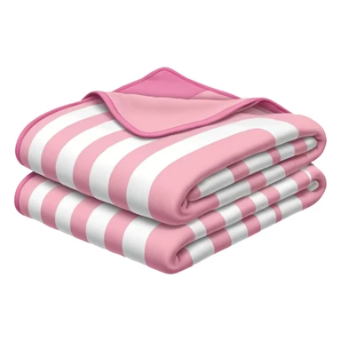 Plad white and pink blanket folded  sticker