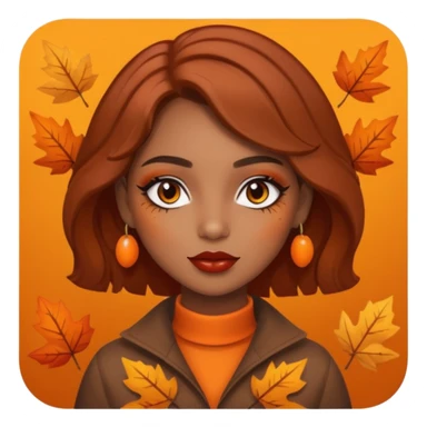 Cute Brown automne sticker