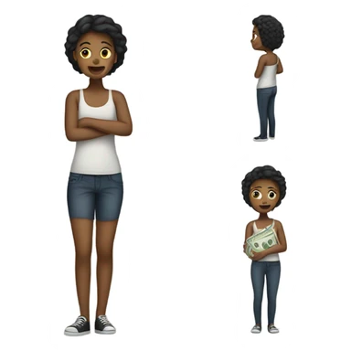 girl with no money sticker