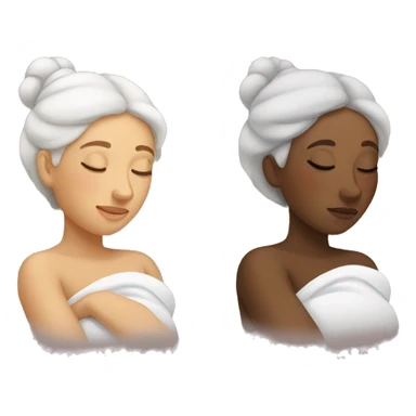 Two women sleeping different races  sticker