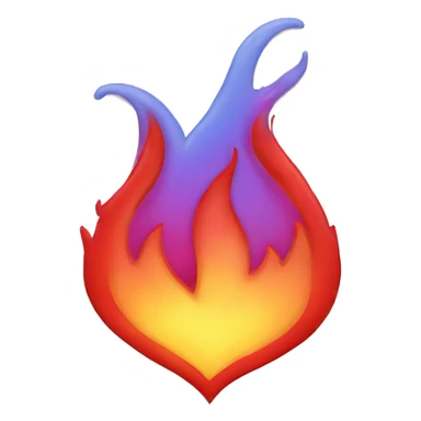 Love heart flame sticker