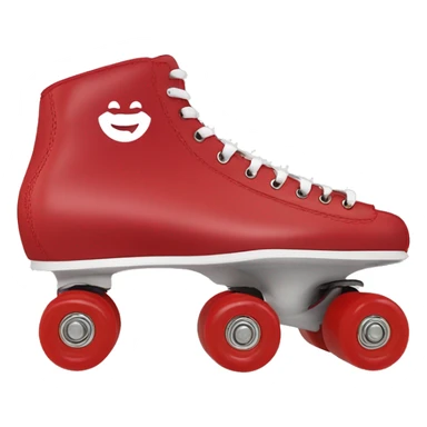 Riedell rollerskate in the color red sticker