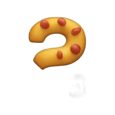 A QUESTION MARK MADE OF FOOD sticker