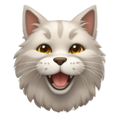 Gato peludo cuerpo entero sticker
