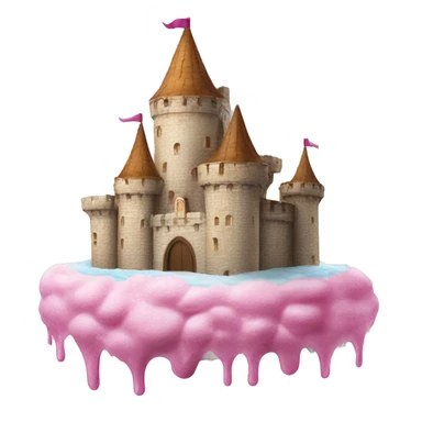 Castle constructed out of ice cream  sticker