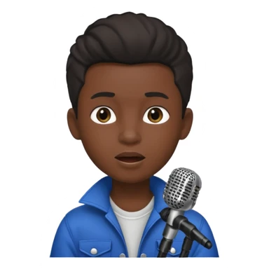boy singer black person sticker