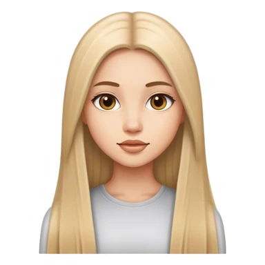 Девушка красивая с прямыми длинными волосами sticker