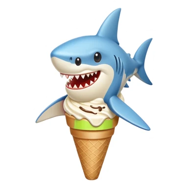 ice cream shark sticker