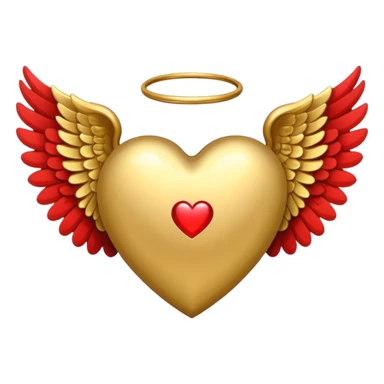 heart with angel wings sticker