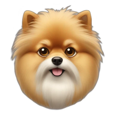 Pomeranian with bearded old man sticker