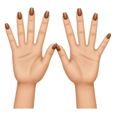 emodji de mains réaliste faisait un deux les doigt ont des ongles  sticker