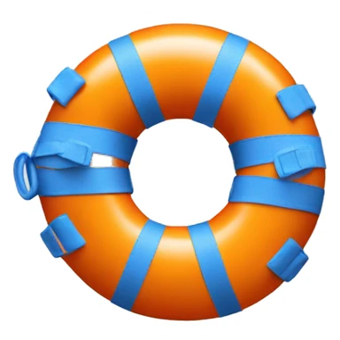 orange and blue lifesaver sticker