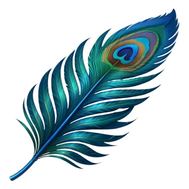 create a single peacock feather emoji sticker