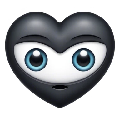 A black heart with one symmetrical eye sticker
