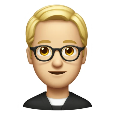 priest with glasses and blond hair sticker