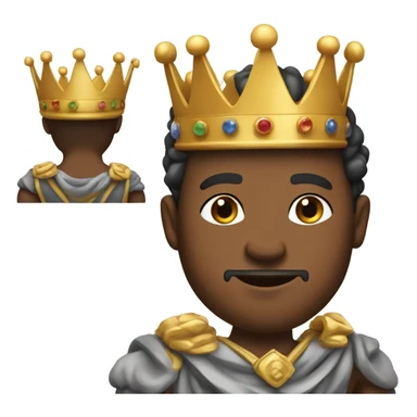 King exercising with crown sticker