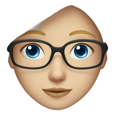 A Russian Girl with Blue eyes, Rose glasses and Blond hair sticker