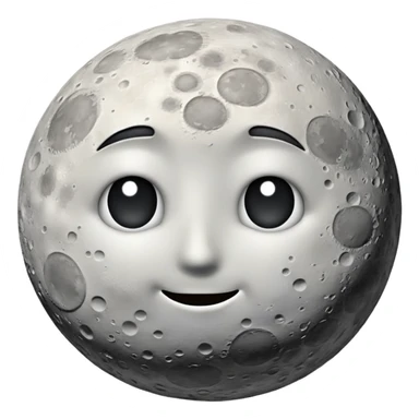 waning gibbous realistic moon sticker