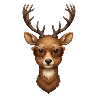 A deer with sunglasses sticker