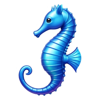 blue seahorse sticker