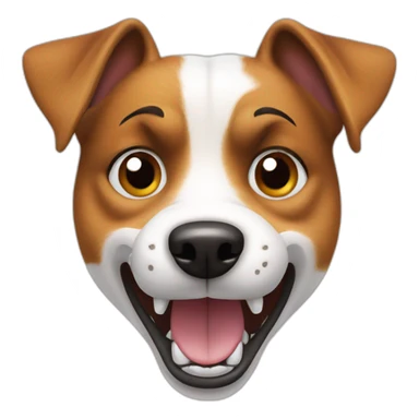 Jack Russell dog angry showing its teeth sticker