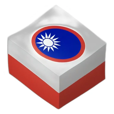 Three dimensions Taiwan flag sticker