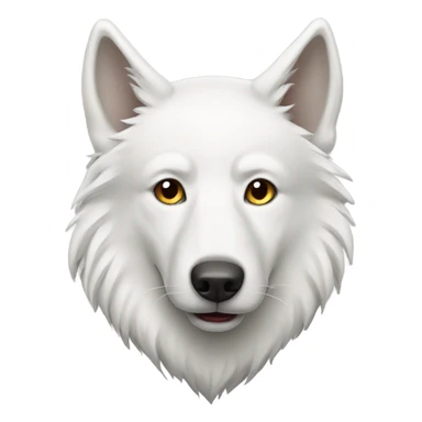 White wolf dog sticker