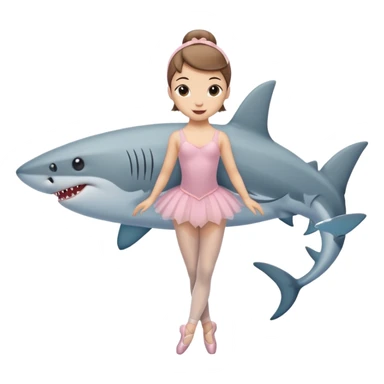 Ballerina shark sticker