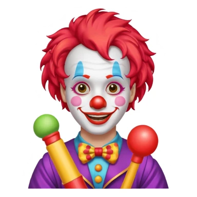 Clown with dildo  sticker