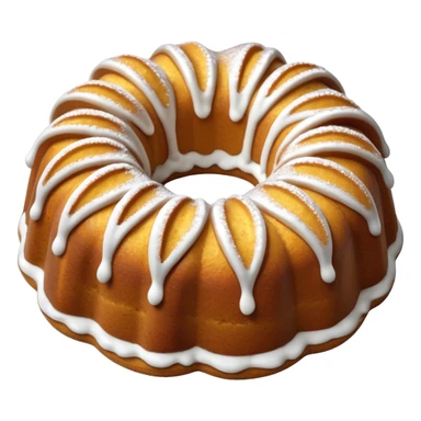 bundt cake with powdered sugar  sticker