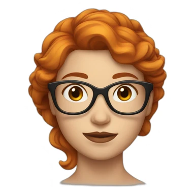 Femme rousse avec lunettes sticker