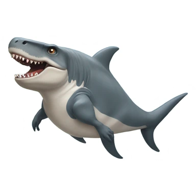 trex with shades riding a shark sticker