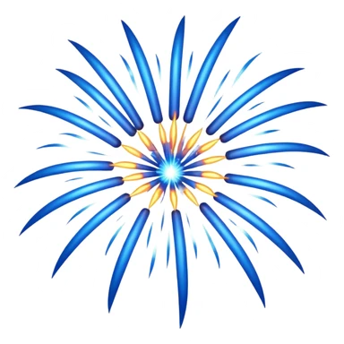 blue firework sticker