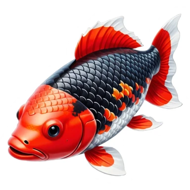 black red Koi fish sticker