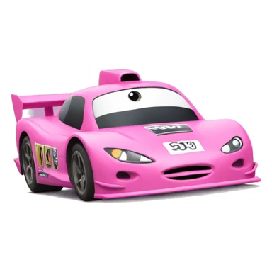 Pink race car sticker