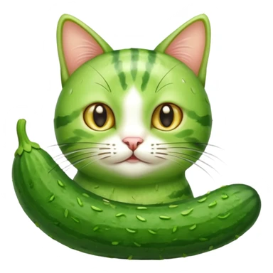 Cucumber cat sticker