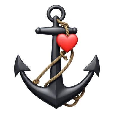 Je veux un emoji encre dans ce style là : ⚓ je veux qu’il représente l’amour sentimentale et attachant vers une personne  sticker