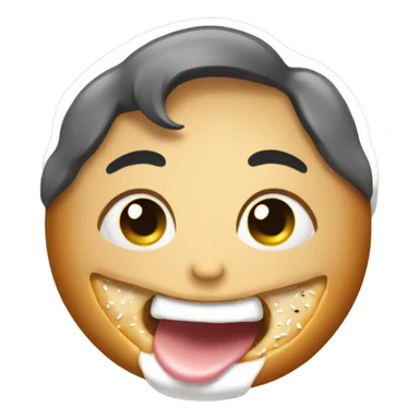 Me eating bagel  sticker