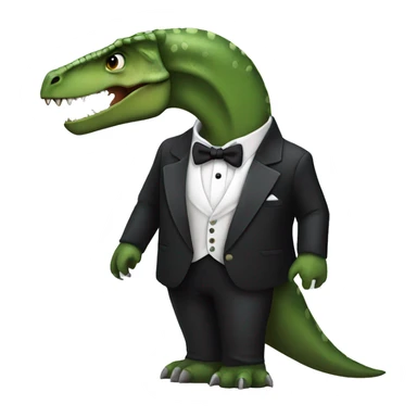 Dinosaur in a tux sticker