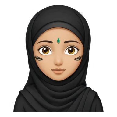 tamilnadu girl slim girl wear black saree with hijab in head create emoji like sticker sticker