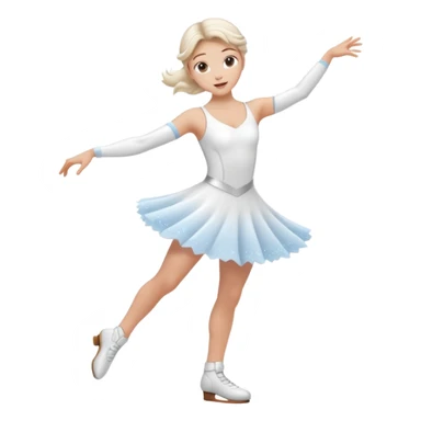 Ice skater twirling sticker