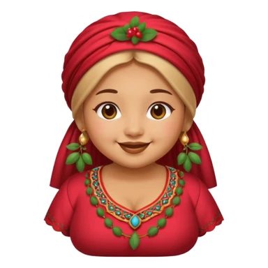 Cute emoji female chubby with a berry she is tan and moroccan  sticker