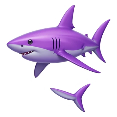 Purple shark iphone emoji sticker