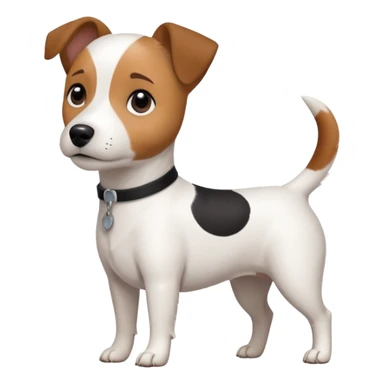 a white jack russell cross sticker