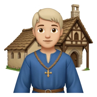 medival Cottagecore style man sticker