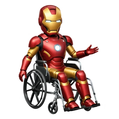 ironman on wheelchair  sticker