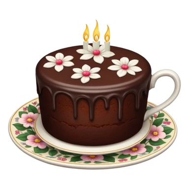 Tea and cake sticker